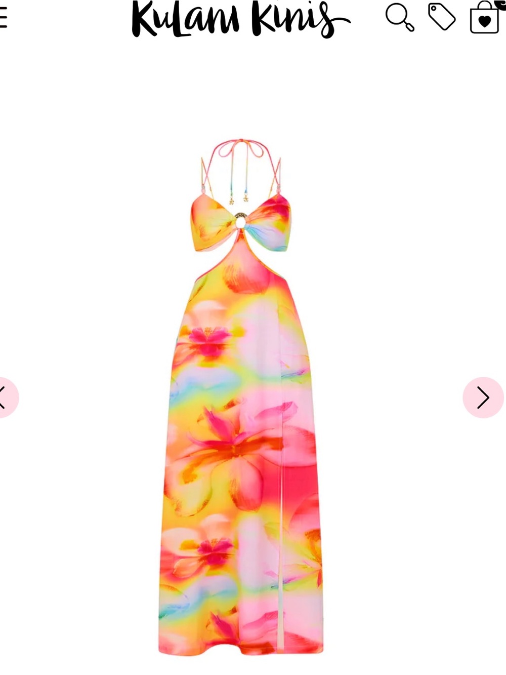 Kulani Kinis Multicolor Floral Cutout Maxi Dress